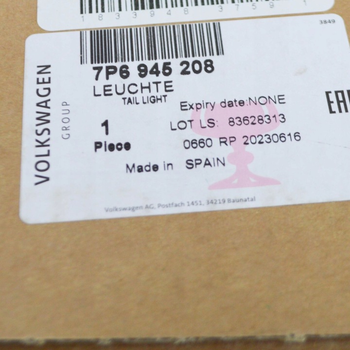 VOLKSWAGEN TOUAREG 7P REAR RIGHT LED OUTER TAIL LIGHT 7P6945208