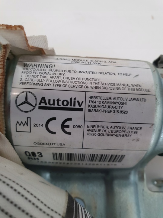 MERCEDES ML W166 11-15 RIDEAU AIR BAG COUSSIN DROITE 1668600602