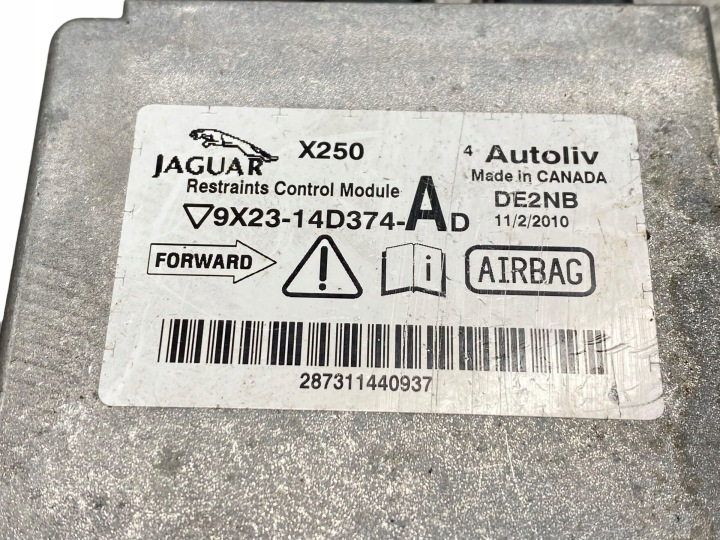 JAGUAR XF X250 2011 CONTRÔLEUR MODULE AIRBAG 9X2314D374AD