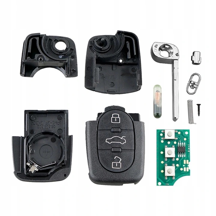 LLAVE CON ELECTRÓNICA CONTROL REMOTO PARA AUDI A2A3A4 A6 RS6 A8 TT VW BORA GOLF PASSAT 