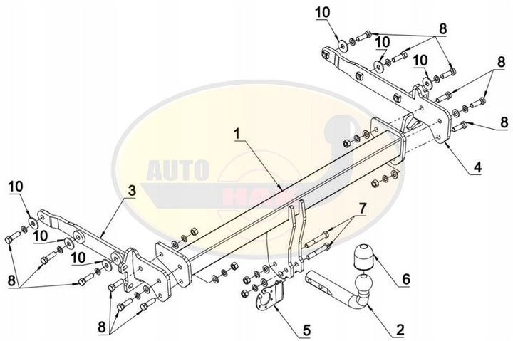 BARRA DE REMOLQUE GANCHO DE REMOLQUE + MÓDULO SUBARU OUTBACK 2015- 