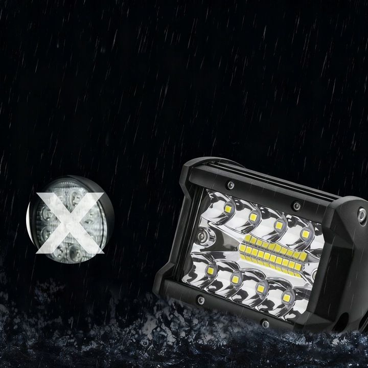 PUISSANT PHARE TRAVAILLÉ LED 480W PHARES ANTIBROUILLARD AUTOMOBILE PROJECTEUR ANTIBUÉE 12V 24V