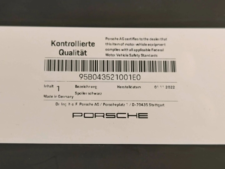 PORSCHE MACAN (95B) 2021 AVEC ARRIÈRE PARE-CHOCS ARRIÈRE
