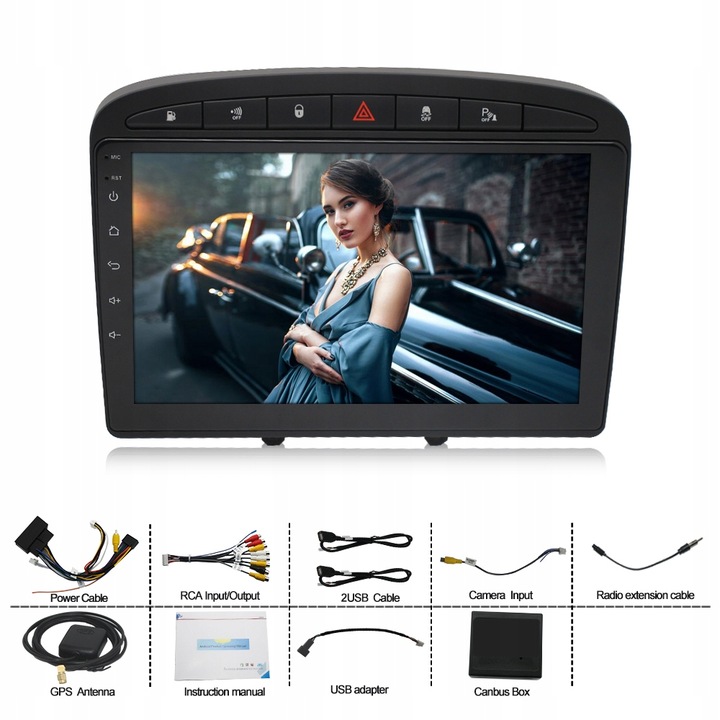 PEUGEOT 408 10-13 RADIO 2DIN ANDROID12 2GB 32 