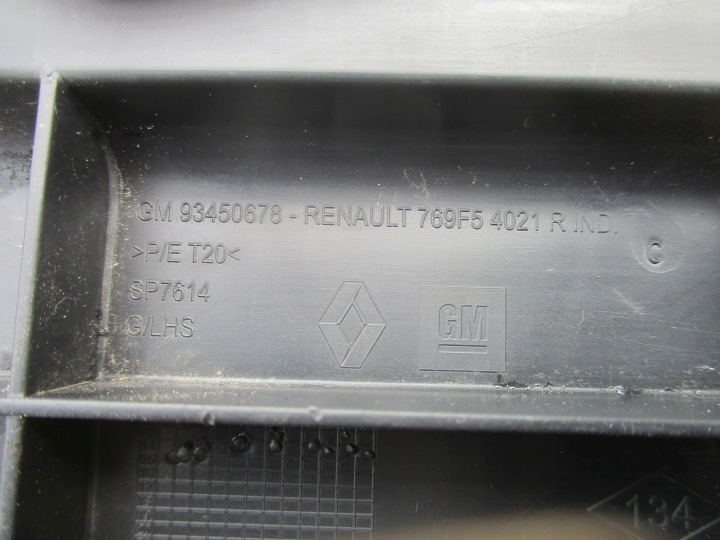 GLISSIÈRE MARCHES SEUIL GAUCHE 93450678 OPEL VIVARO B