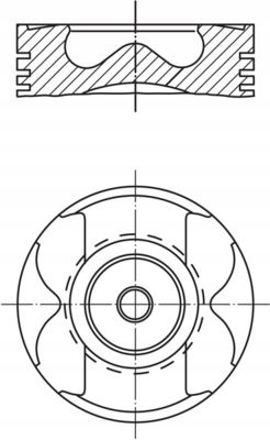 PISTÓN DEL MOTOR 021 PI 00129 001 MAHLE NISSAN OPEL 