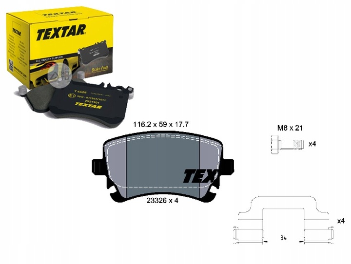 ZAPATAS DE FRENADO TEXTAR 2332607 