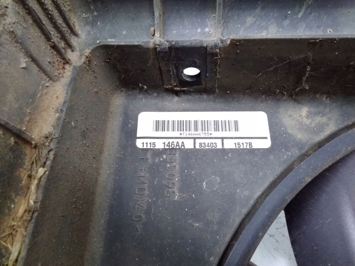 DODGE RAM 2007 ÉLECTRIQUE VENTILATEUR RADIATEUR