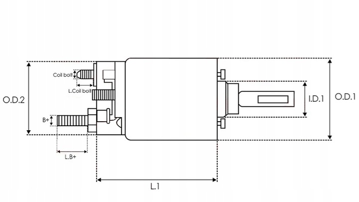 ELEKTROMAGNETAS STARTERIO SS0040 nuotrauka 2