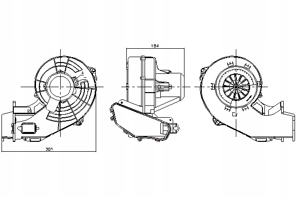 NISSENS VENTILADOR SOPLADORES OPEL MERIVA A 1.3D-1.8 05.03-05.10 