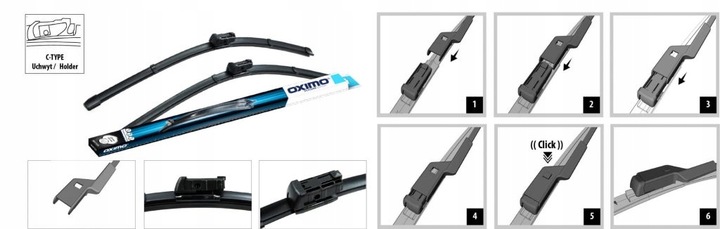 ESCOBILLAS PARTE DELANTERA OXIMO VW PASSAT B7 10-14R. 