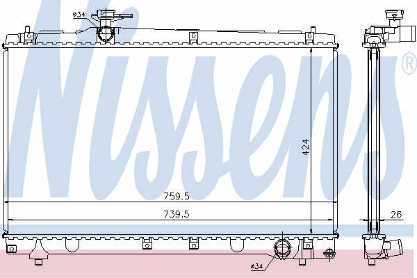 RADIATEUR EAU NISSENS 64670A
