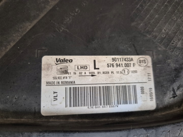 SEAT ATECA19'' COMPLET GAUCHE PHARE EUROPÉENNE 576941007F