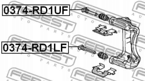 PERNO SOPORTE DE FRENADO HONDA ACURA FEBEST 