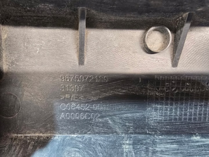 CITROEN C4 PICASSO 2 II PLAQUE PLANCHER SOUS PARE-CHOCS AVANT AVANT 9675972180