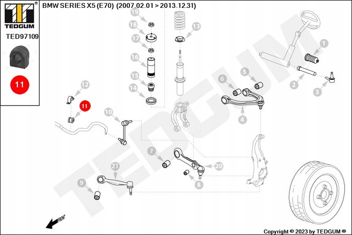 GOMA STAB. BMW P. E70 06- 13 WEW. 27MM 