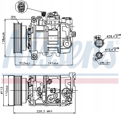 KOMPRESORY AIR CONDITIONER (SPREZARKI NISSENS 89237 photo 2 - milautoparts-fr.ukrlive.com