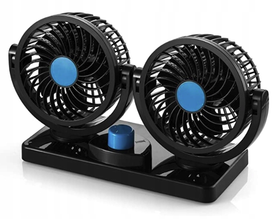 VENTILATEUR AUTOMOBILE VENTILATEUR 360° DOUBLE RÉGLAGE SILENCIEUX COCKPIT 12V