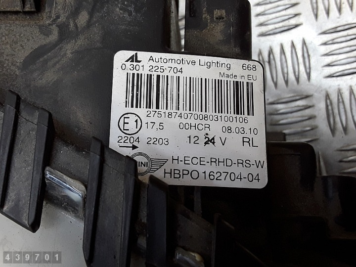2010 MINI COOPER AVANT PROJECTEUR 0301225704