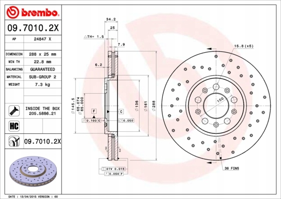 DISCOS ZAPATAS PARTE DELANTERA BREMBO SKODA FABIA II UNIVERSAL 