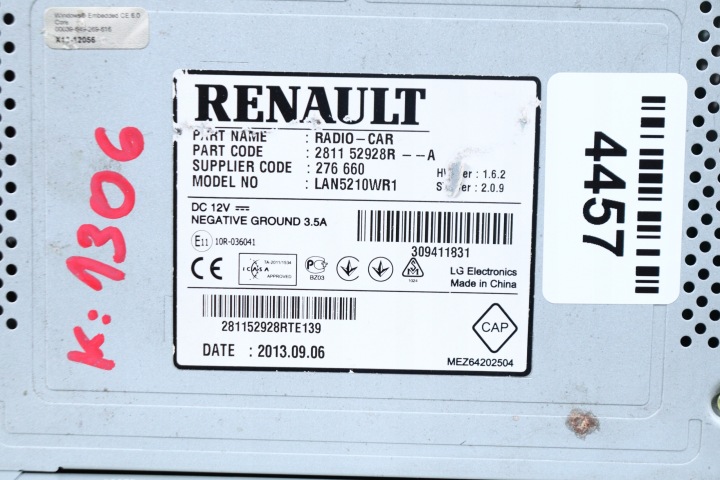 RADIO ÉCRAN NAVIGATION MONITEUR RENAULT CLIO IV 4 OE 281152928R