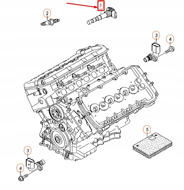 AUDI A8 D3 IGNITION COIL 07C905715A OEM