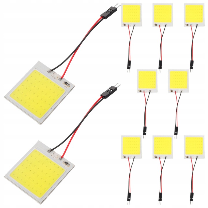 10 PIÈCES AUTOMOBILES FEUX PANELOWYCH VERS ÉCLAIRAGE INTÉRIEUR AVEC 48 DIODES LED COULEUR CLAIRE ÉCLAIRAGE