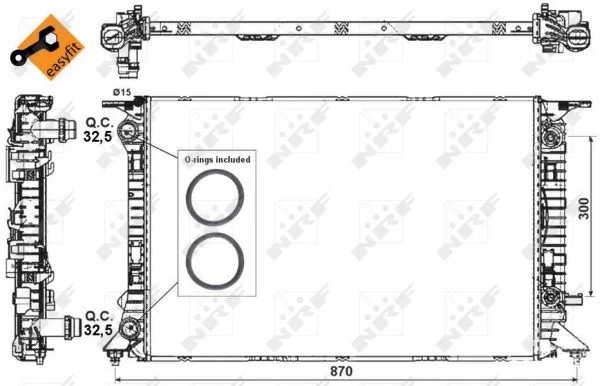 NRF 53718 CHLODNICA, SISTEMA DE REFRIGERACIÓN DEL MOTOR 