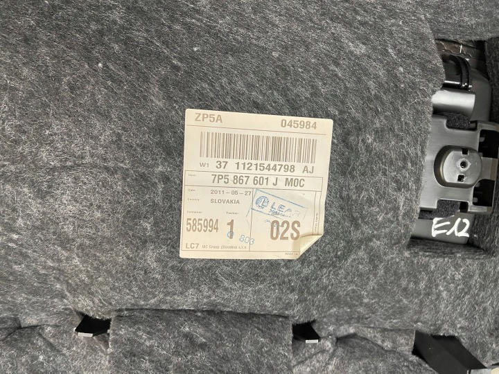 GARNITURE COUVERCLES DE COFFRE COUVERCLES DE COFFRE PORSCHE CAYENNE (92A) 7P5867601J