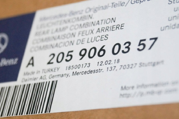 MERCEDES ESSENCE C W205 ARRIÈRE GAUCHE LANTERNE ARRIÈRE NOUVEAU ORIGINE A2059060357