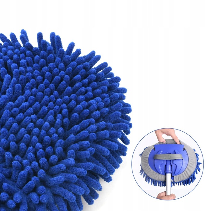 BROSSE VERS LAVAGE VOITURES TÉLESCOPIQUE 2 CULASSES MOPA MIKROFIBRA 160CM