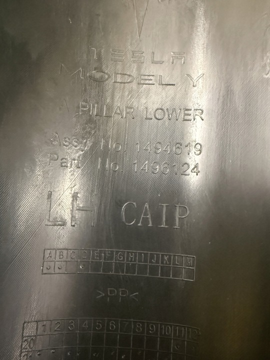 1494619-00-D PROTECTION REVÊTEMENT SEUIL GAUCHE AVANT TESLA MODÈLE Y