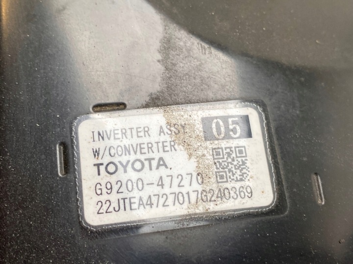2018 TOYOTA PRIUS PRIME FALOWNIK CONVERTISSEUR TENSION G920047270