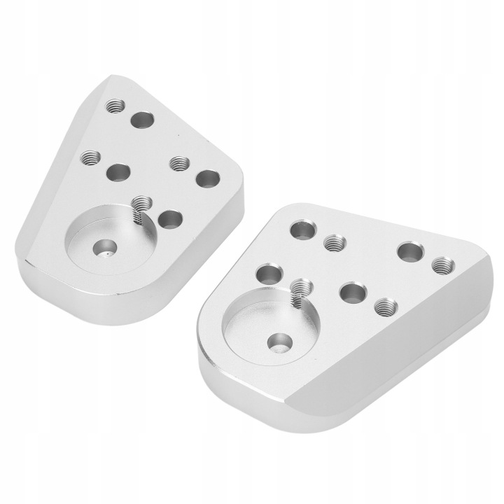 2 PCS SUPPORT CAOUTCHOUC MOTOCYCLETTE 19CM AUGMENTATION ARGENTÉ 8P