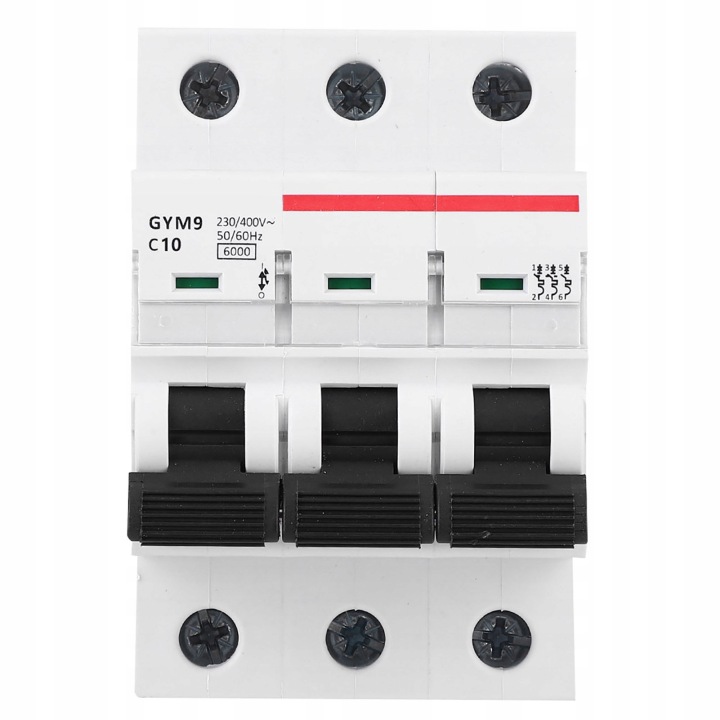GYM9 C65 3 PÔLES INTERRUPTEUR AUTOMATIQUE 10A 400VAC HAUTE QUALITÉ MINIATUROWY
