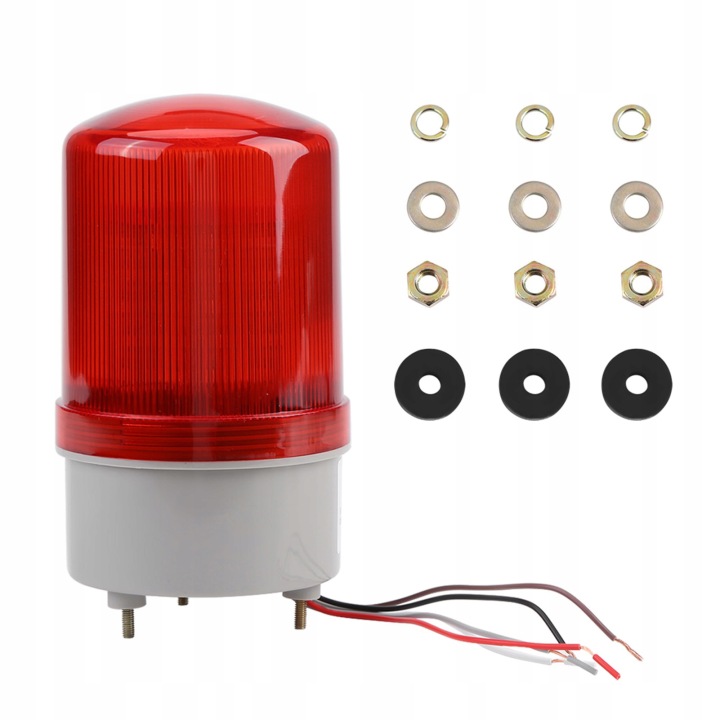 PHARE AVERTISSEMENT SIGNALISATION LED AC 220V 3W ROUGE