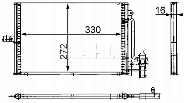 BEHR MAHLE CONDENSADOR DE ACONDICIONADOR PORSCHE 911 98- 