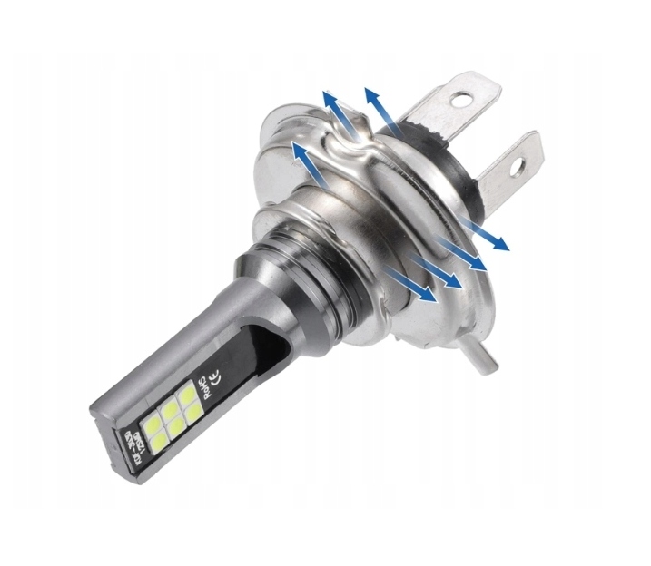 2 CV AMPOULE H4 LED RETROFIT CANBUS 6000K 35W P&P 1 VERS 1 16000LM