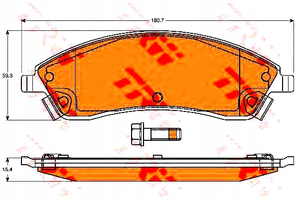 ZAPATAS DE FRENADO CADILLAC PARTE DELANTERA SRX 3,6 4,6 04-08 