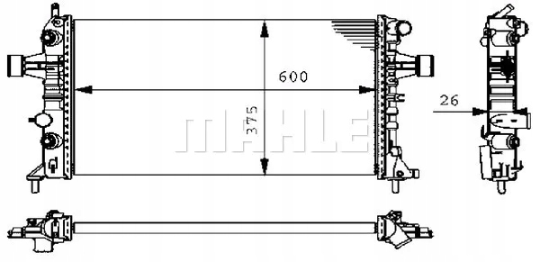RADIATEUR OPEL ASTRA F/G 1,6-1,8 98- CR 228 000S