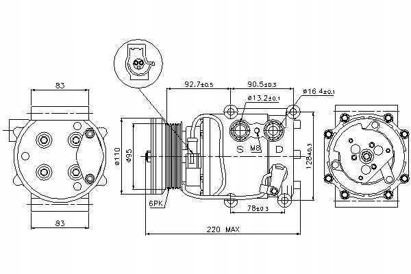 COMPRESSOR AIR CONDITIONER FORD COUGAR, FIESTA, FIESTA photo 2 - milautoparts-fr.ukrlive.com