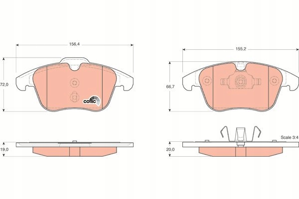 ZAPATAS DE FRENADO FORD P. MONDEO/GALAXY/V70/S80 06- TRW 