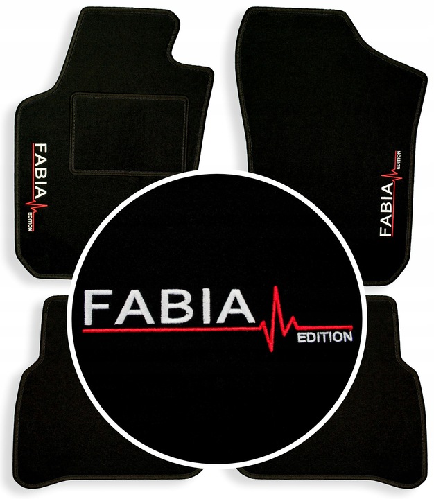 ALFOMBRILLAS ESCOBILLAS DE FELPA EXTRA PARA SKODA FABIA I (1999-2008) + HAFT 