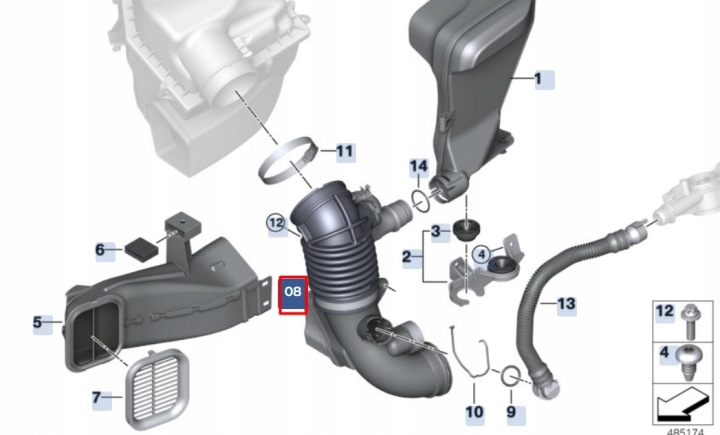 BMW X4 G02 FIL AIR FILTROWANY 13718571705