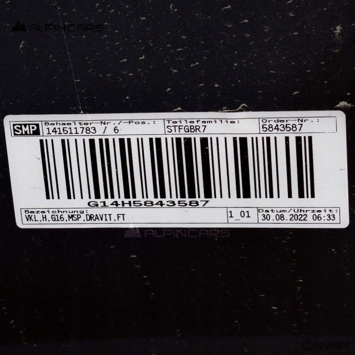 BMW G16 KIT PARE-CHOCS ARRIÈRE DRAVIT GRAU METALLIC