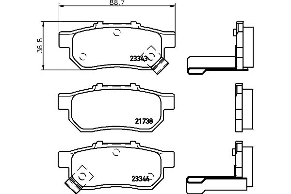 HELLA PAGID ZAPATAS DE FRENADO 43022S04E01 43022SR20 