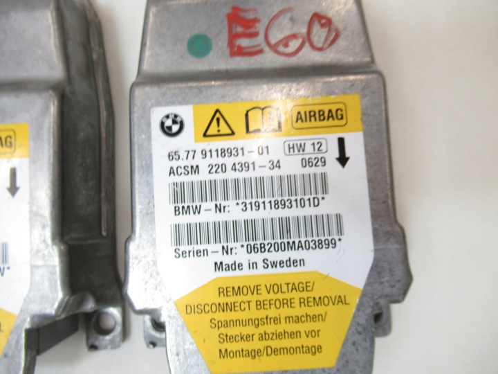 CONTRÔLEUR COUSSINS AÉRIEN BMW E60 E61 E63