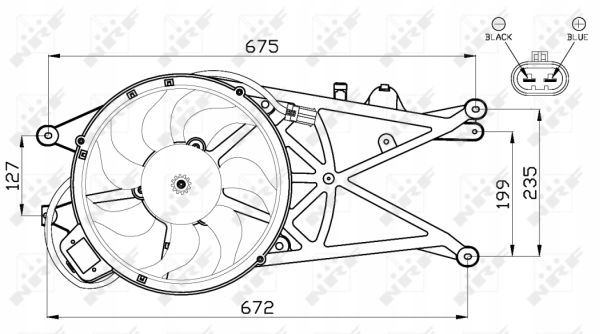 VENTILATEUR RADIATEUR OPEL MERIVA 1,3/1,7D 03-10