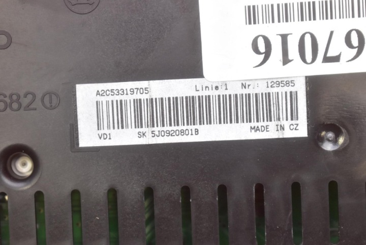 COMPTEUR TABLEAU DE BORD EUROPE 5J0920801B SKODA FABIA 2 II 1.4 16V 86 KM 07-10