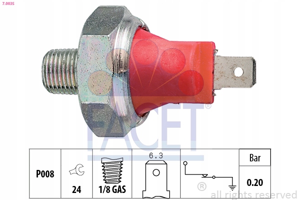 1.800.035 SENSOR PRESIÓN ACEITES FIAT SEDICI 1,6 06- 